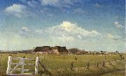 Laurits Andersen Ring Fenced in Pastures by a Farm with a Stork Nest on the Roof oil on canvas